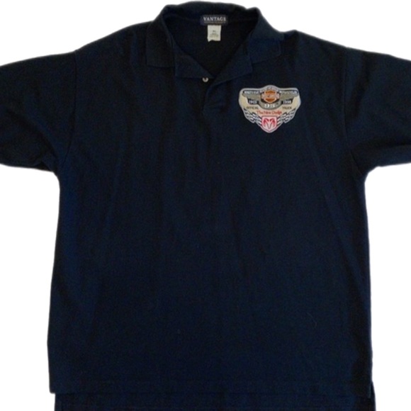 Vintage 1998 Harley Davidson Dodge Truck Polo Shirt Vantage Custom Classics - Picture 2 of 8